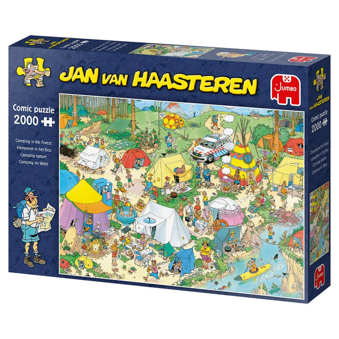 EAN 8710126190876 - Jan van Haasteren Camping in the Forest 2000 pcs Puzzle rompecabezas 2000 pieza(s) Cómics imagen 5