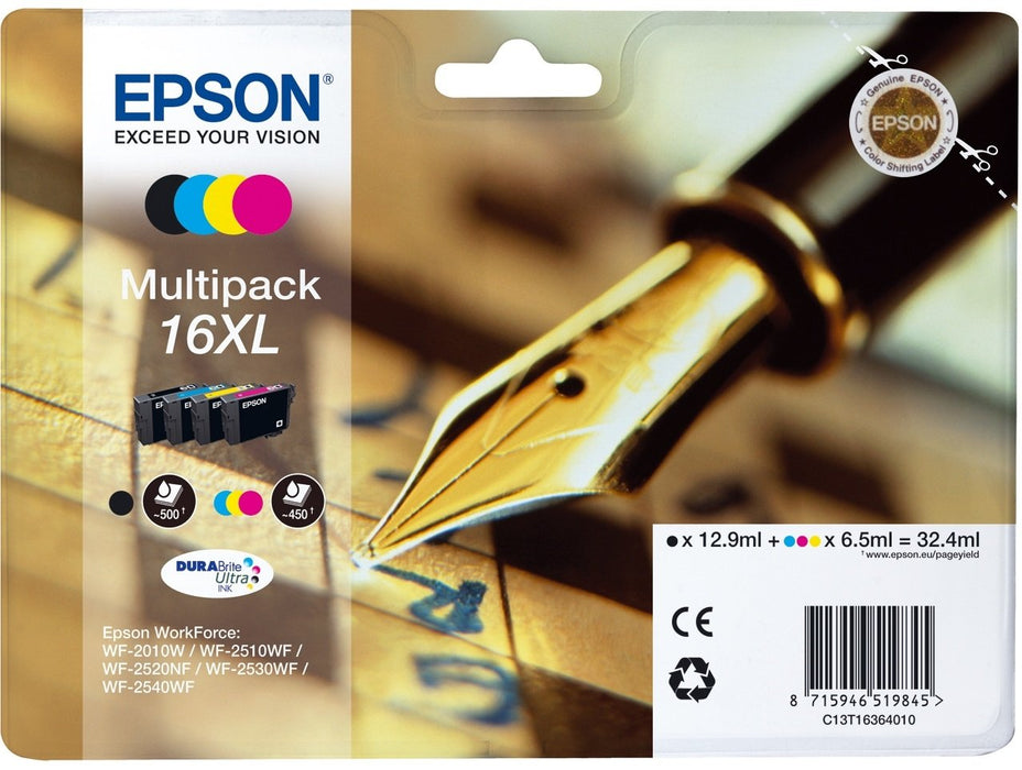 EAN 4054446033104 - Epson Pen and crossword 16XL cartucho de tinta 1 pieza(s) Original Alto rendimiento (XL) Negro, Cian, Mag imagen 1