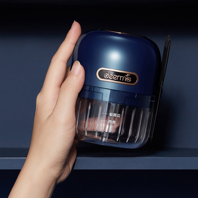 EAN 6955578036804 - Deerma JS100 picadora eléctrica de alimentos 0,15 L 40 W Negro, Azul, Transparente imagen 5