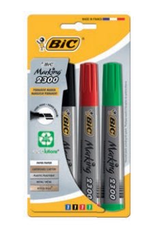 EAN 3086120023041 - BIC Marking 2300 marcador 4 pieza(s) Punta de cincel Negro, Azul, Verde, Rojo imagen 1