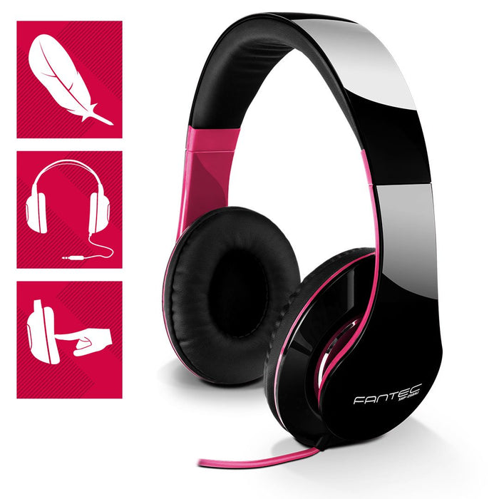 EAN 4250273416909 - Fantec SHP-250AJ Auriculares Alámbrico Diadema Música Negro, Rosa imagen 4