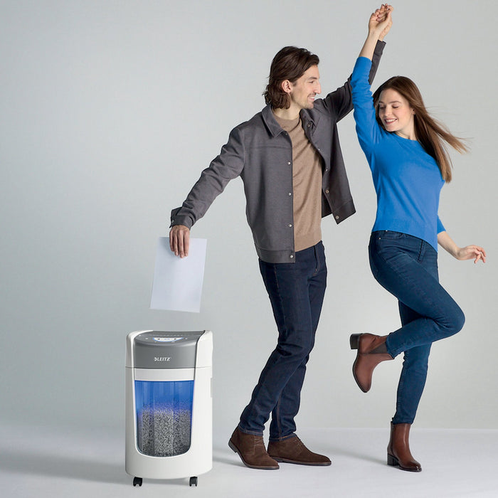 EAN 4002432142415 - Leitz IQ OptiMax Home Office 225 triturador de papel Microcorte 58 dB Gris, Blanco imagen 12