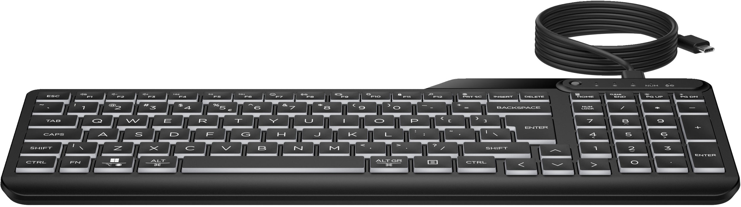EAN 0197192768853 - HP 405 Multi-Device Backlit Wired Keyboard teclado Oficina USB QWERTY Inglés Negro imagen 6
