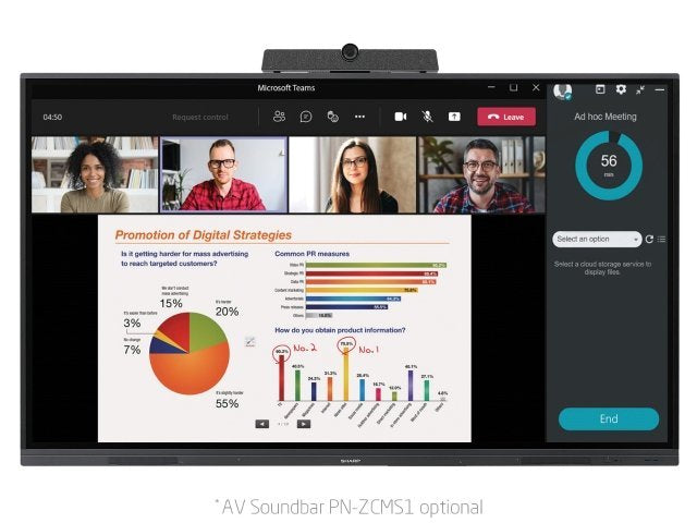 EAN 4974019218533 - Sharp PN-L752B pizarra blanca interactiva 190,5 cm (75") 3840 x 2160 Pixeles Pantalla táctil Negro imagen 3