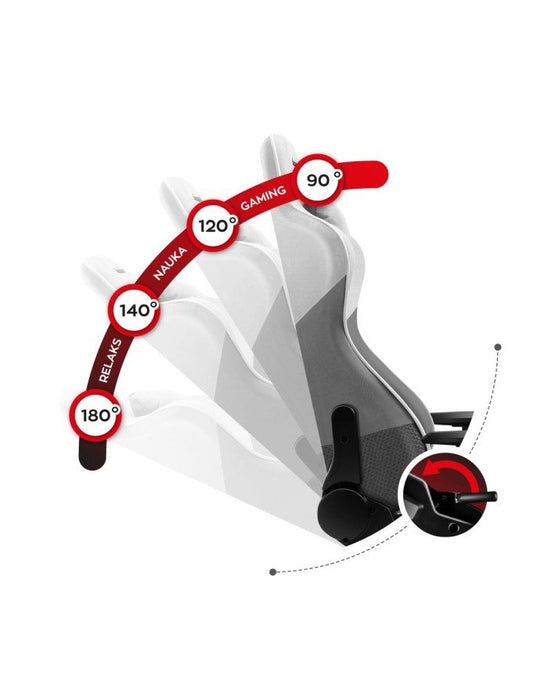 EAN 5903796012989 - Huzaro Force 6.2 Silla para videojuegos de PC Asiento (de seguridad) de butaca Gris, Blanco imagen 7