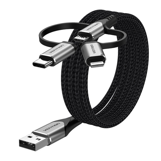 EAN 6922794752856 - Vention CQJHF cable de teléfono móvil USB A Lightning + micro-USB B + USB C imagen 2