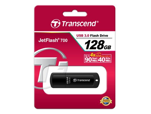EAN 0760557831693 - Transcend JetFlash 700 unidad flash USB 128 GB USB tipo A 3.2 Gen 1 (3.1 Gen 1) Negro imagen 2