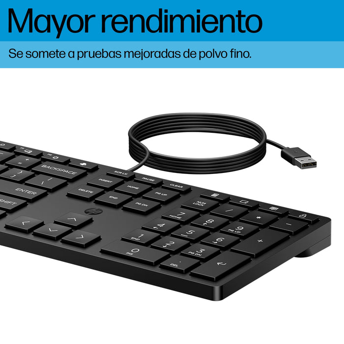 EAN 0194721888495 - HP 320K Wired Keyboard teclado Oficina USB Negro imagen 7