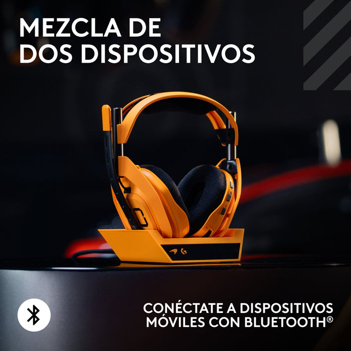 EAN 5099206132757 - Logitech G Astro A50 X LIGHTSPEED McLaren Edition Inalámbrico Diadema Juego Negro, Naranja imagen 8