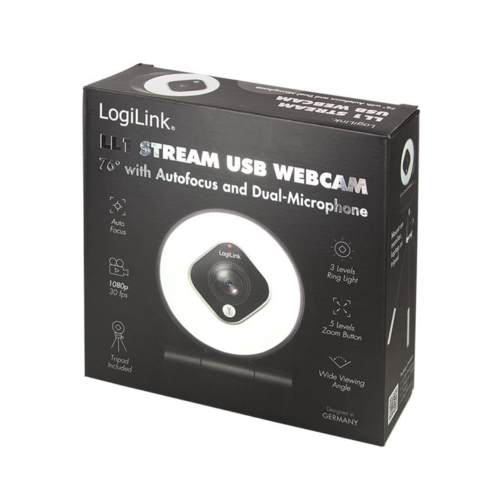 EAN 4052792064766 - LogiLink UA0384 cámara web 2 MP 1920 x 1080 Pixeles USB 2.0 Negro, Blanco imagen 9