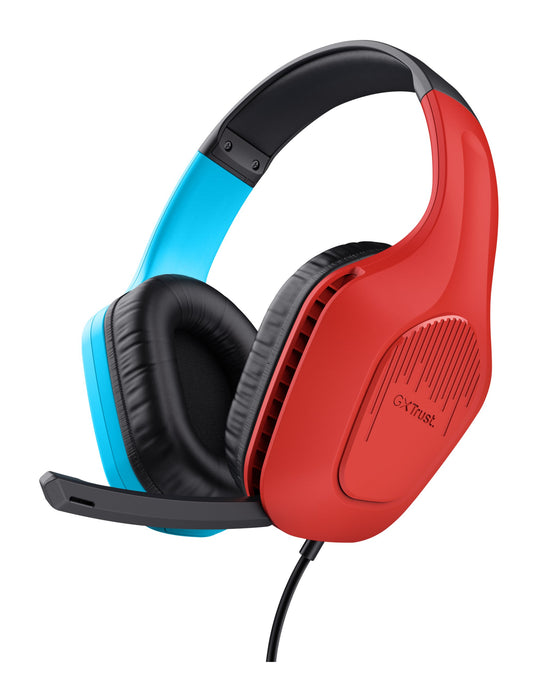 EAN 8713439254235 - Trust GXT 416S Zirox Auriculares Alámbrico Diadema Juego Negro, Cian, Rojo imagen 1