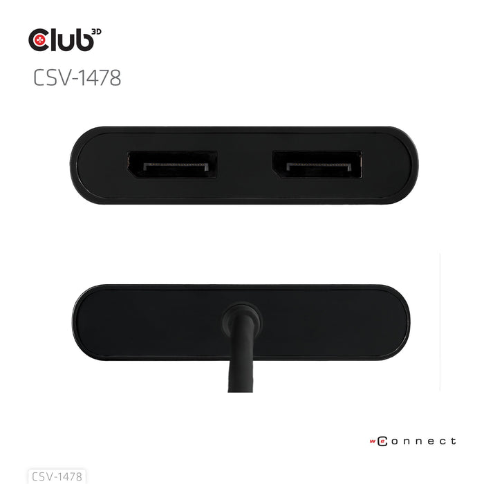EAN 8719214472993 - CLUB3D CSV-1478 divisor de video USB Tipo C 2x DisplayPort imagen 13