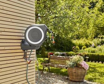 EAN 4078500051989 - Gardena RollUp M Carrete de pared Automático Negro, Azul, Gris imagen 4