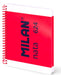 EAN 8411574109860 - Milan 57053E80P cuaderno y block A5 80 hojas Rosa, Blanco imagen 1