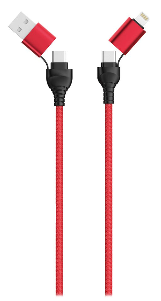 EAN 4010425973700 - 2GO 797370 cable USB 1,2 m USB A/USB C USB C/Lightning Negro, Rojo imagen 1