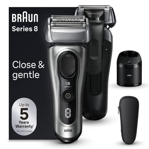 EAN 7500435218207 - Braun Series 8 8567cc Máquina de afeitar de láminas Recortadora Negro, Plata imagen 1