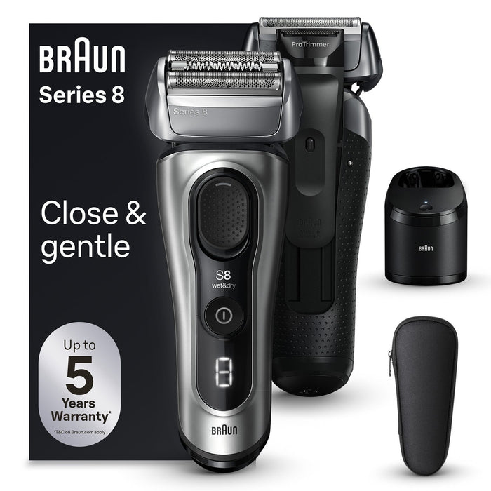EAN 7500435218207 - Braun Series 8 8567cc Máquina de afeitar de láminas Recortadora Negro, Plata imagen 1