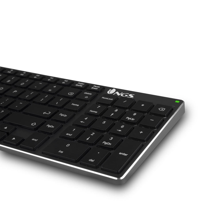 EAN 8435430619423 - NGS FORTUNE-BT, AZERTY, FR teclado Universal Bluetooth Francés Negro, Plata imagen 7