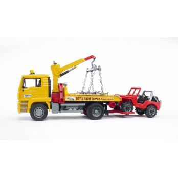 EAN 4001702027506 - BRUDER MAN TGA Breakdown truck with cross country vehicle imagen 7