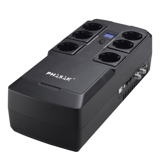 EAN 5605922044566 - Phasak Kryptos sistema de alimentación ininterrumpida (UPS) Línea interactiva 0,8 kVA 480 W 6 salidas AC imagen 1