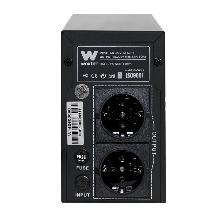 EAN 8435089015294 - Woxter PE26-062 sistema de alimentación ininterrumpida (UPS) 0,65 kVA 360 W 3 salidas AC imagen 2