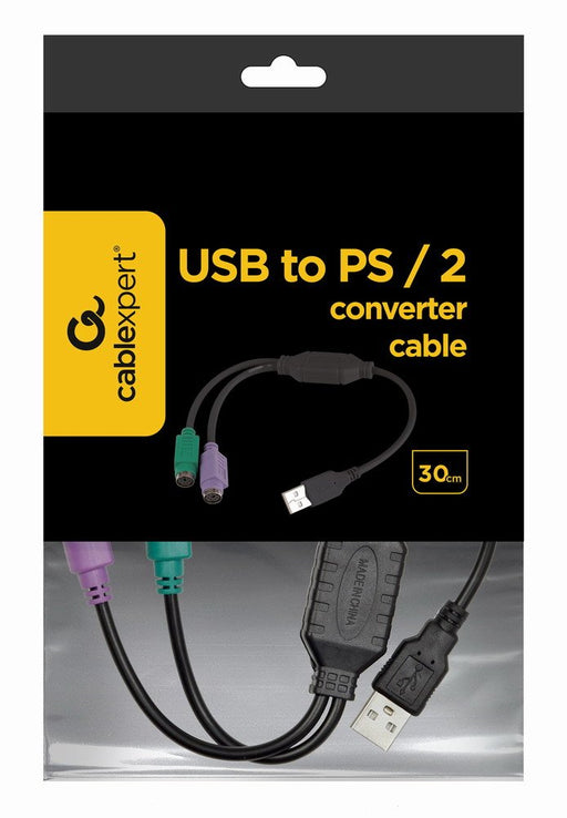 EAN 8716309092579 - Gembird UAPS12-BK cable ps/2 0,3 m 2x 6-p Mini-DIN USB A Negro, Verde, Púrpura imagen 2