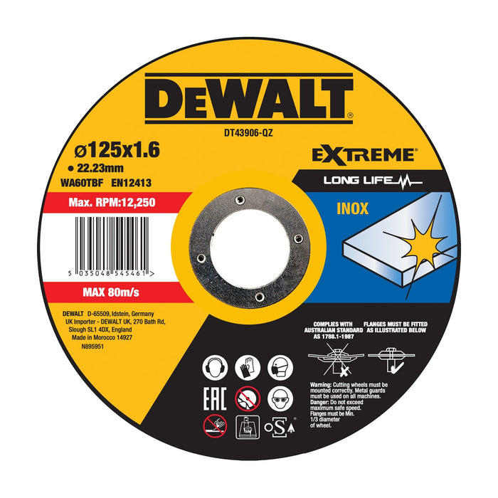 EAN 5035048545461 - DeWALT DT43906-QZ accesorio para amoladora angular Corte del disco imagen 1