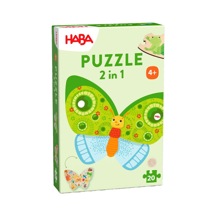EAN 4010168279343 - HABA Puzzle 2-in-1 – Butterfly Rompecabezas de figuras 20 pieza(s) Animales imagen 1