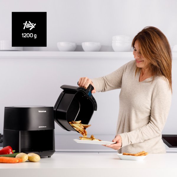 EAN 8414234739780 - Taurus 973978000 freidora Sencillo 5,5 L Independiente 1700 W Freidora de aire caliente Negro imagen 4