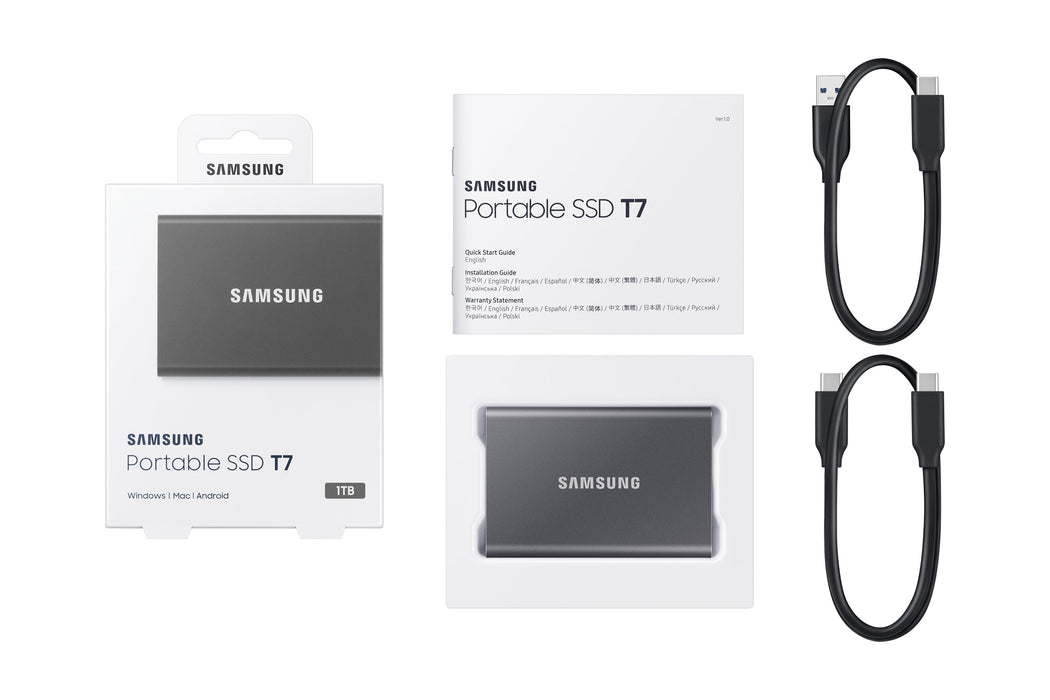 EAN 0887276405384 - Samsung Portable SSD T7 1 TB USB Tipo C 3.2 Gen 2 (3.1 Gen 2) Gris imagen 12