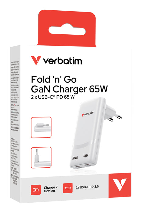 EAN 23942323556 - Verbatim 32355 cargador de dispositivo móvil Portátil, Smartphone, Tableta Blanco Corriente alterna Carga r imagen 3