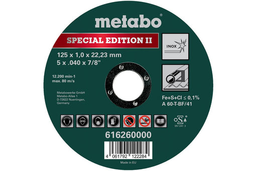 EAN 4061792122284 - Metabo 616260000 accesorio para amoladora angular Corte del disco imagen 1