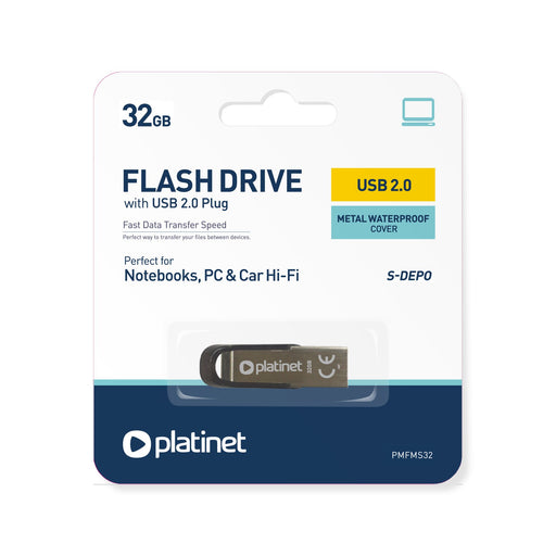 EAN 5907595448475 - Platinet PMFMS32 unidad flash USB 32 GB USB tipo A 2.0 Negro, Plata imagen 2