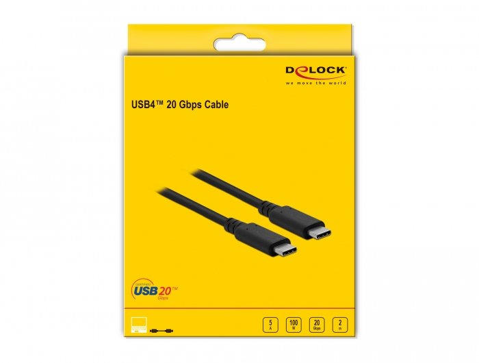 EAN 4043619869800 - DeLOCK 86980 cable USB USB4 Gen 2x2 USB C Negro imagen 3