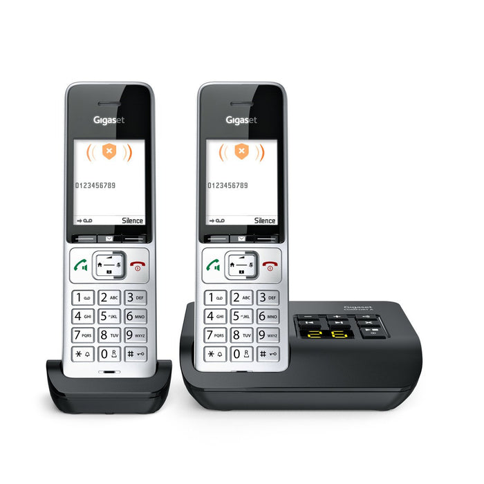 EAN 4250366866642 - Gigaset COMFORT 500A duo Teléfono DECT/analógico Identificador de llamadas Negro, Plata imagen 7