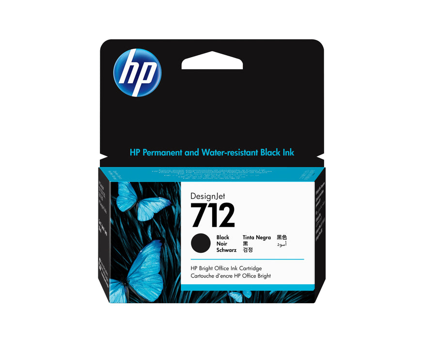 EAN 0193905352845 - HP 712 38-ml Black DesignJet Ink Cartridge cartucho de tinta 1 pieza(s) Original Rendimiento estándar imagen 1