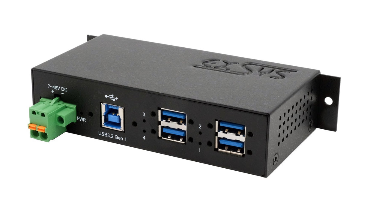 EAN 4718359118524 - EXSYS EX-1185HMVS-2 hub de interfaz USB 3.2 Gen 1 (3.1 Gen 1) Type-B 5000 Mbit/s Negro imagen 1