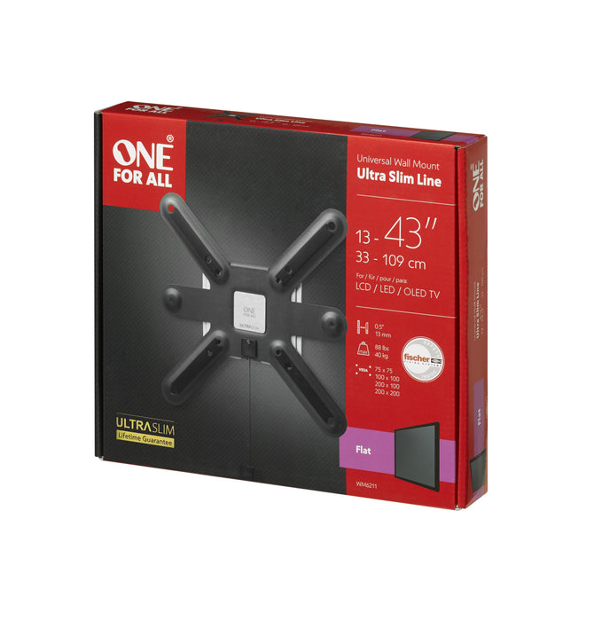 EAN 8716184066177 - One For All WM 6211 soporte para TV 109,2 cm (43") Negro, Blanco imagen 3