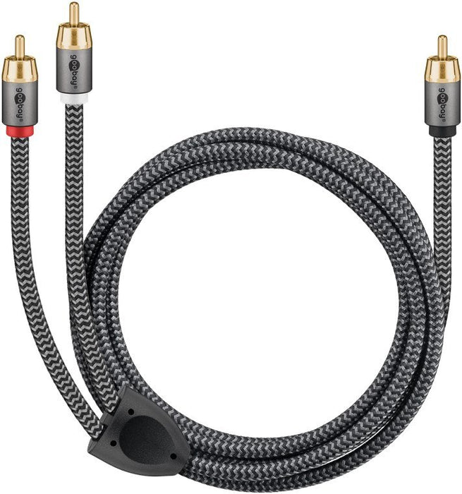 EAN 4040849653025 - Goobay 65302 cable de audio 5 m 2 x RCA RCA Negro, Plata imagen 6