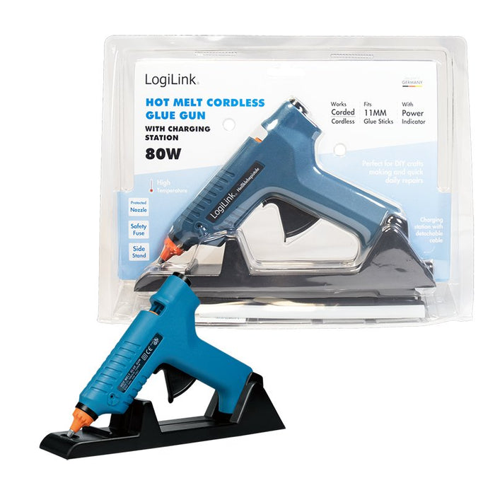 EAN 4052792060898 - LogiLink WZ0052 pistola y lápiz de silicona caliente Pistola de cola termofusible Azul 80 W imagen 9