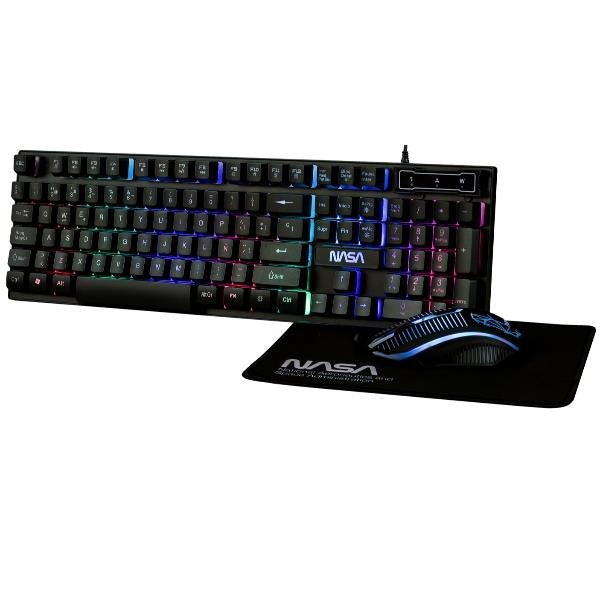 EAN 4895232705023 - NASA PEGASUS3IN1 teclado Ratón incluido Juego USB QWERTY Español Negro imagen 1