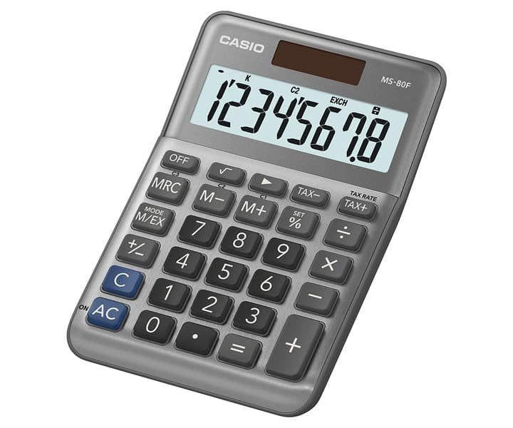 EAN 4549526615412 - Casio MS-80F calculadora Escritorio Calculadora básica Gris imagen 1