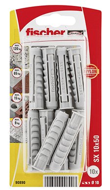 EAN 4006209908907 - Fischer 90890 clavija 10 pieza(s) Plástico Alrededor imagen 1