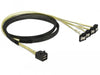 EAN 4043619856855 - DeLOCK 85685 cable SCSI Negro, Amarillo 1 m 1 x Mini SAS HD SFF-8643 4 x SATA 7 pin imagen 1