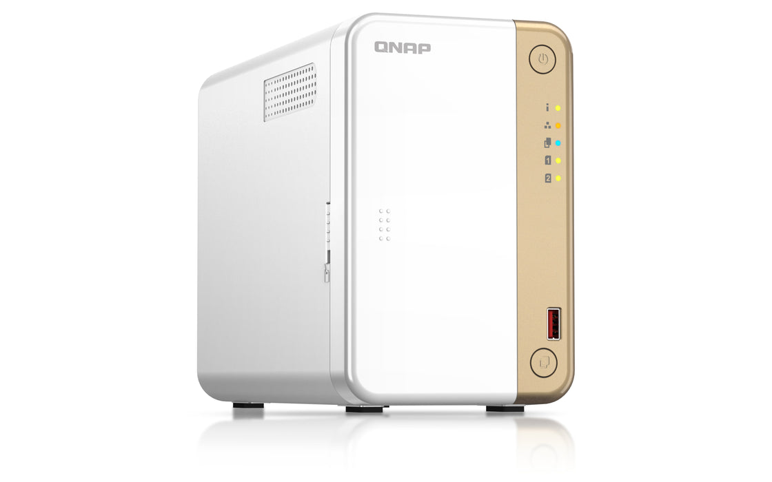 EAN 4711103082294 - QNAP TS-262 NAS Torre Intel® Celeron® N4505 4 GB 0 TB QNAP QTS Oro, Blanco imagen 3
