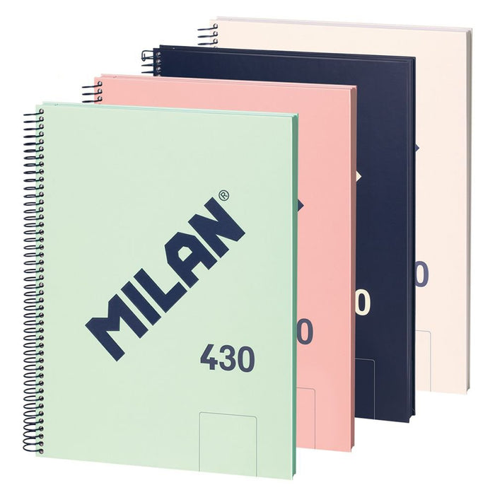 EAN 8411574110279 - Milan 57141E80X4 cuaderno y block A4 80 hojas Beige, Azul, Verde, Rosa imagen 1