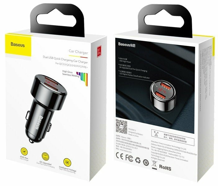 EAN 6953156293212 - Baseus CCMLC20A-01 cargador de dispositivo móvil Smartphone Negro USB Carga rápida Auto imagen 6