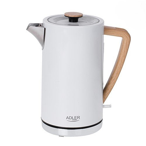 EAN 5903887808668 - Adler AD 1347W tetera eléctrica 1,5 L 2200 W Blanco, Madera imagen 1