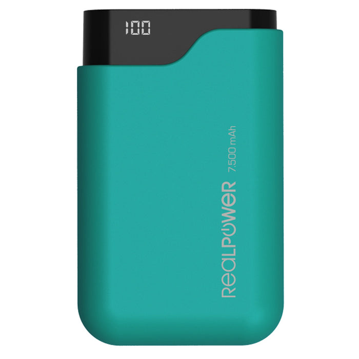 EAN 4040895004277 - RealPower PB-7500C 7500 mAh Negro, Verde imagen 3