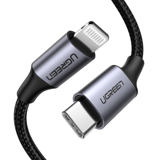 EAN 6957303867592 - Ugreen 60759 cable de teléfono móvil Negro, Plata 1 m USB C Lightning imagen 1